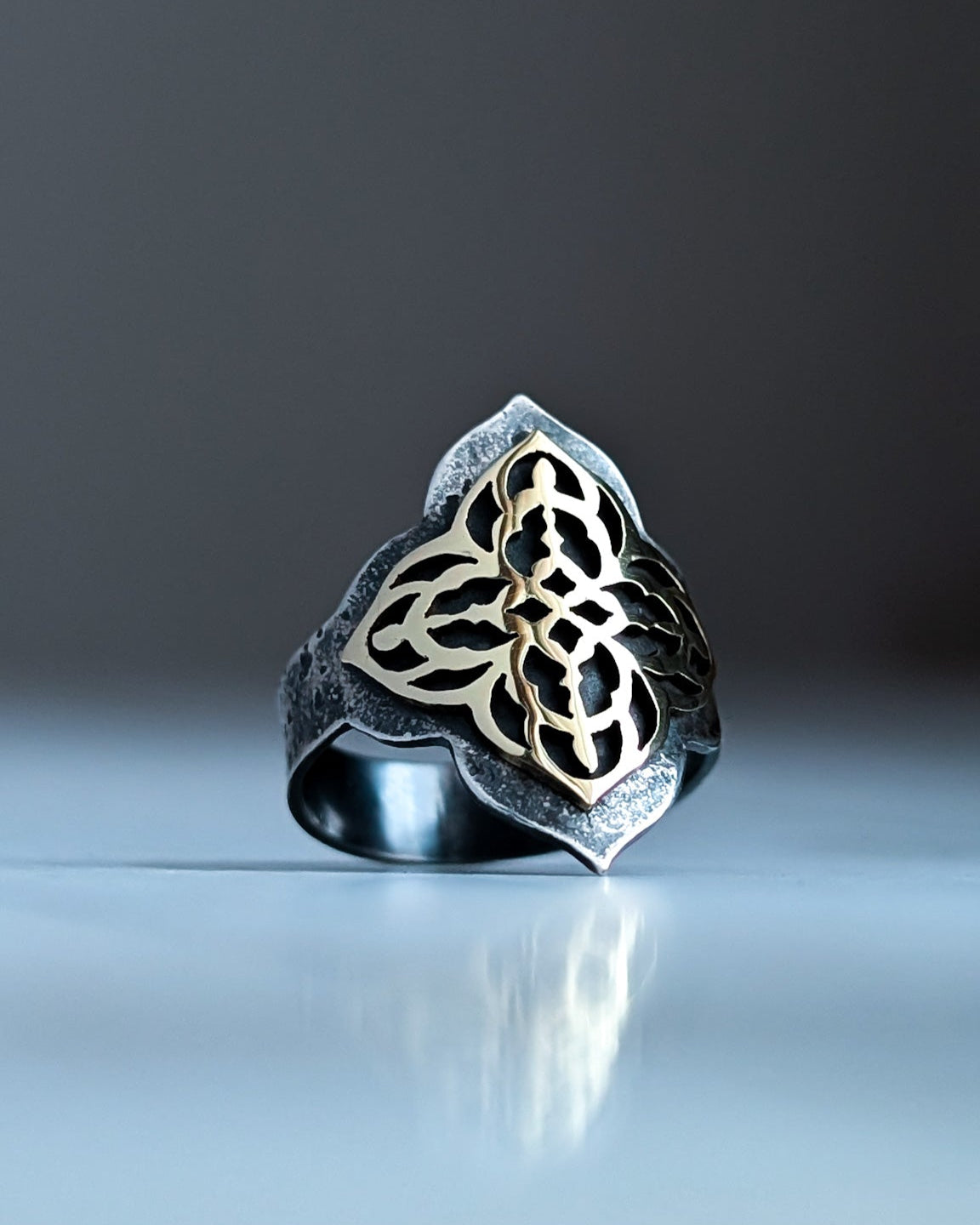 Dark gothic cathedral inspired ring