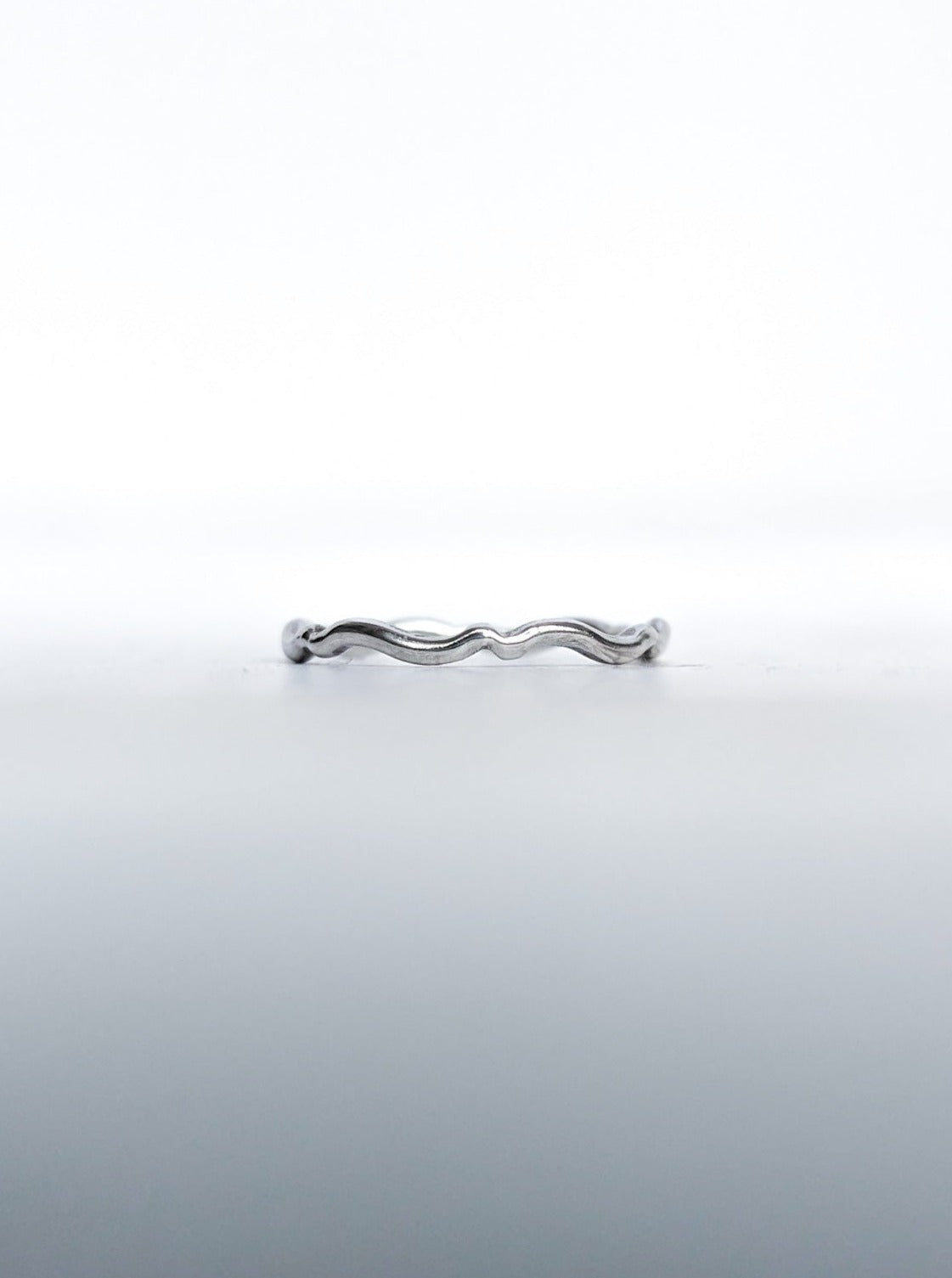 Dainty subtle wave ring
