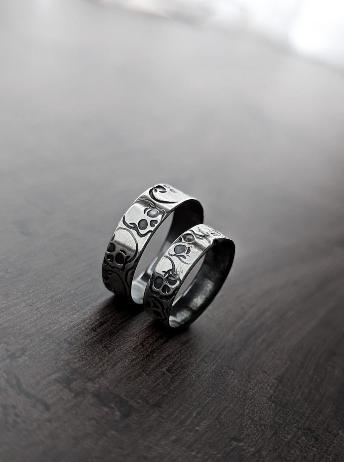 Til Death unisex matching skull rings