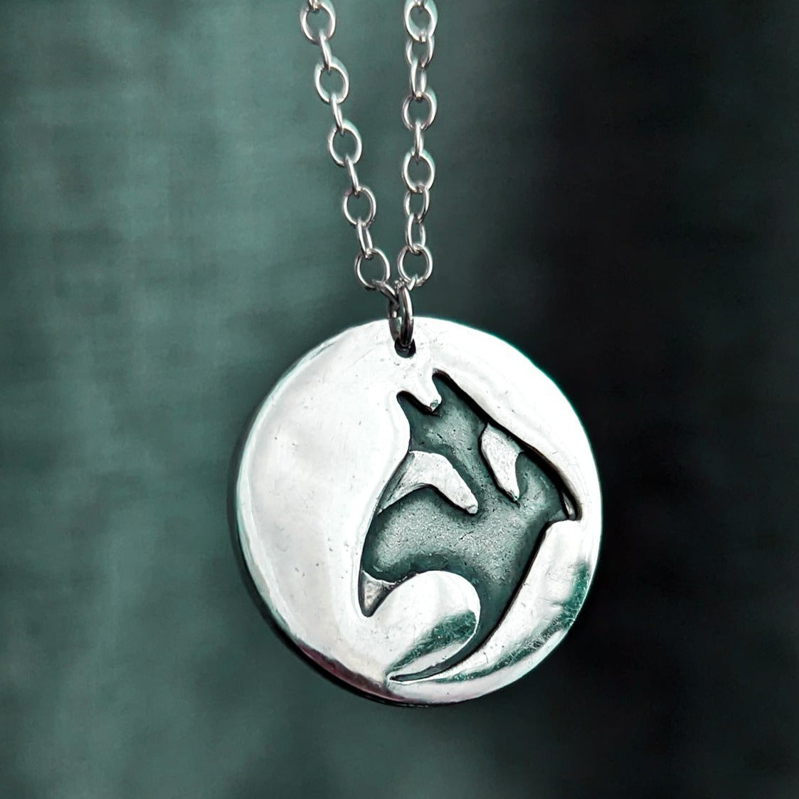 Layered manta ray oxidised silver jewellery