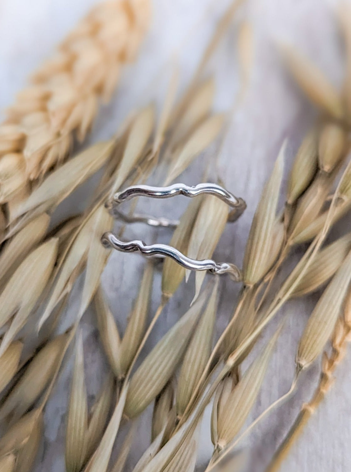 Solid silver fancy scalloped ring