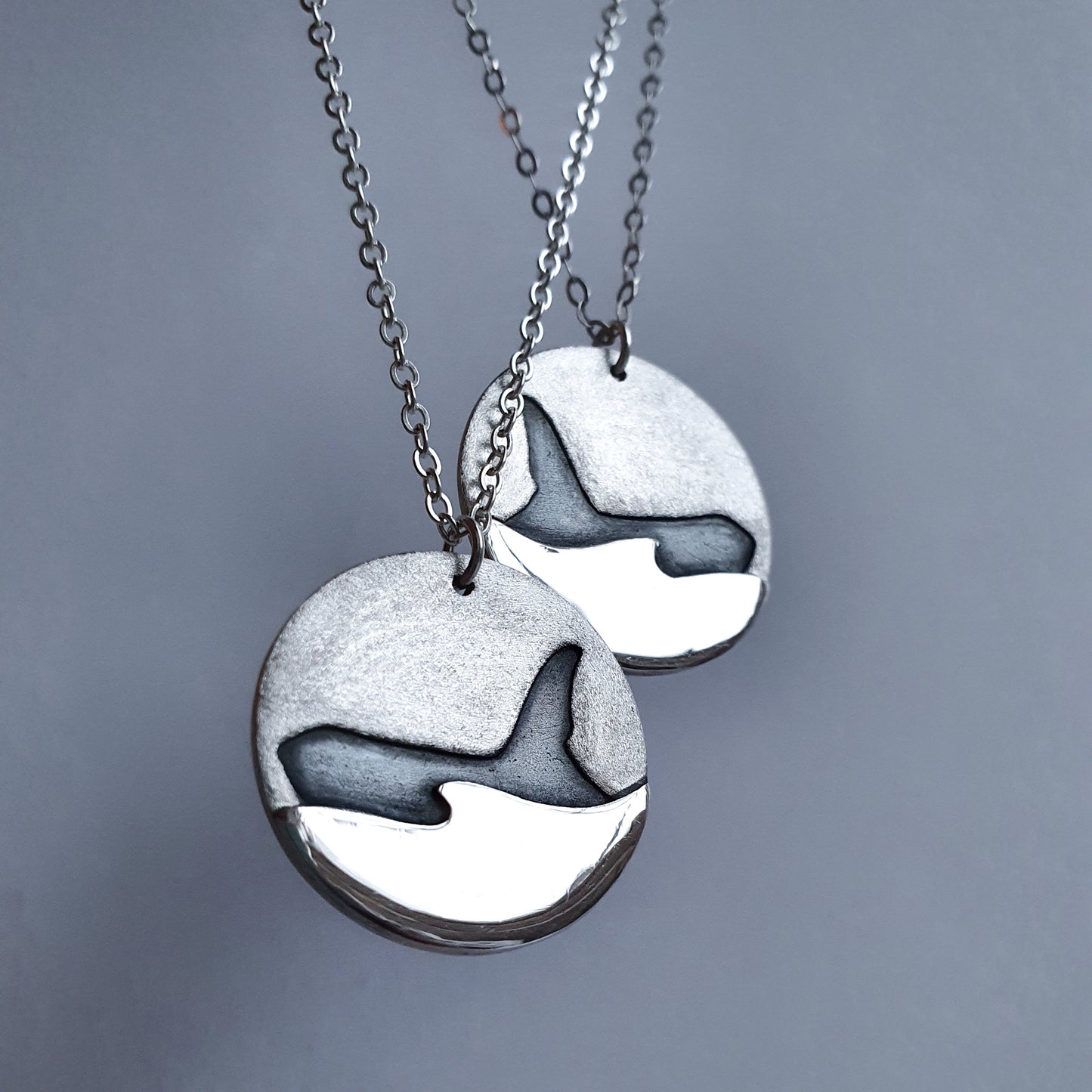 Orca silhouette pendant