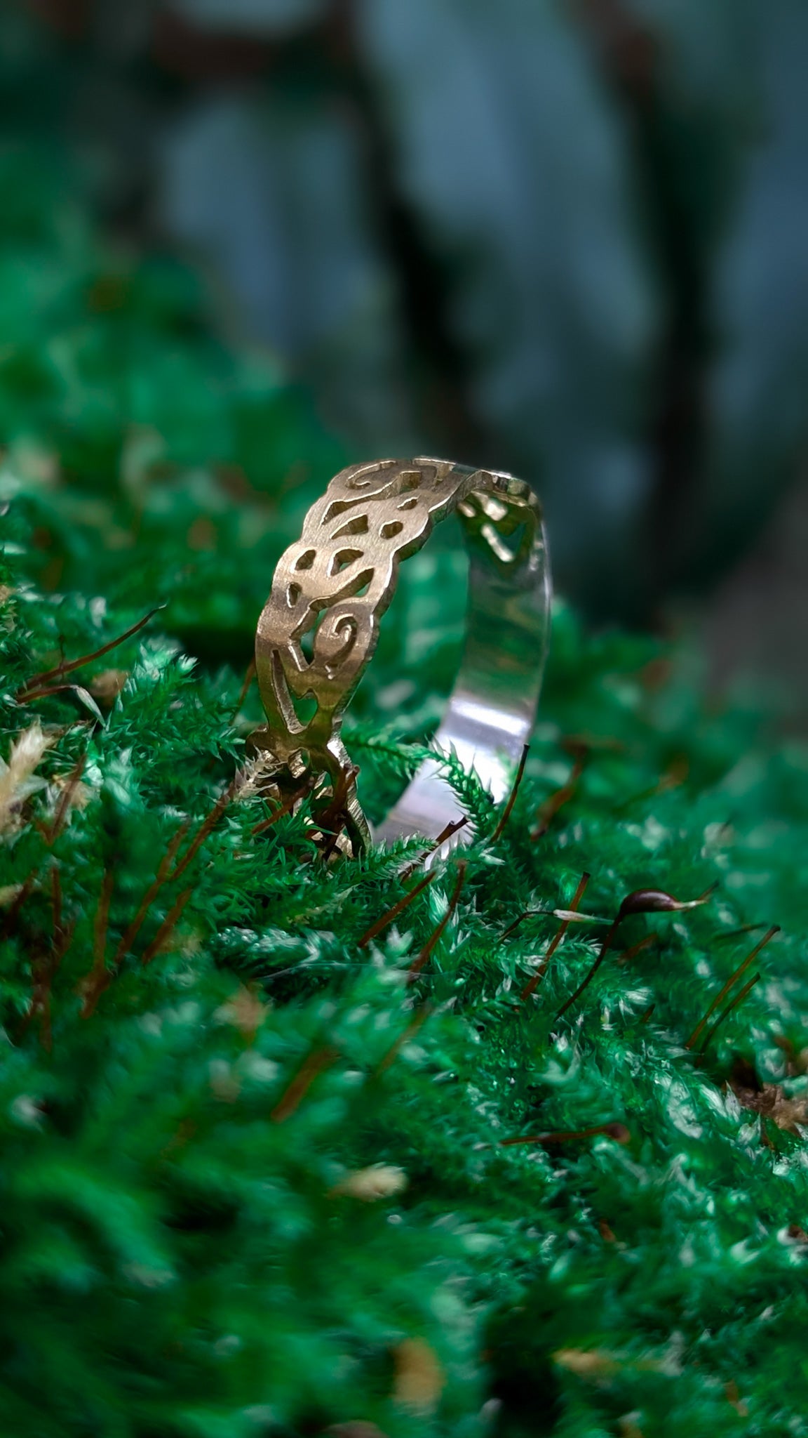 Celtic hearts braid ring made in Scotland