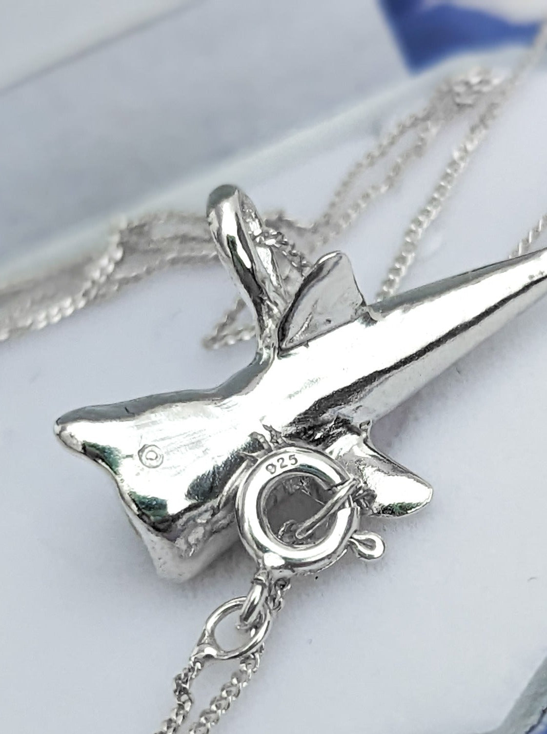 Sterling Silver basking shark necklace