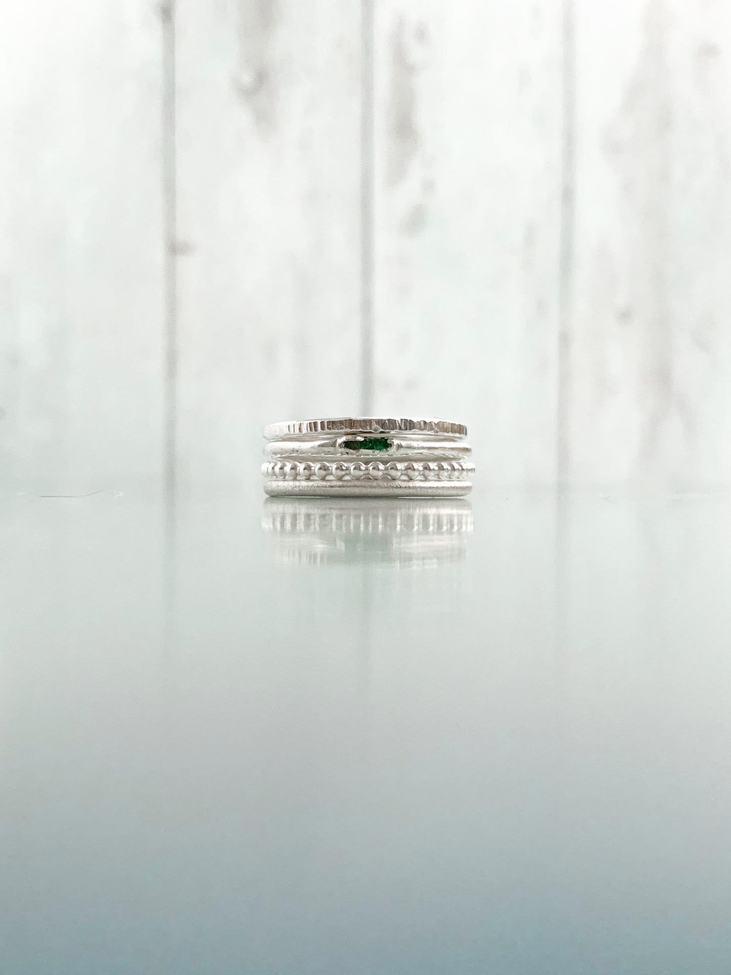 Sterling silver ring stack