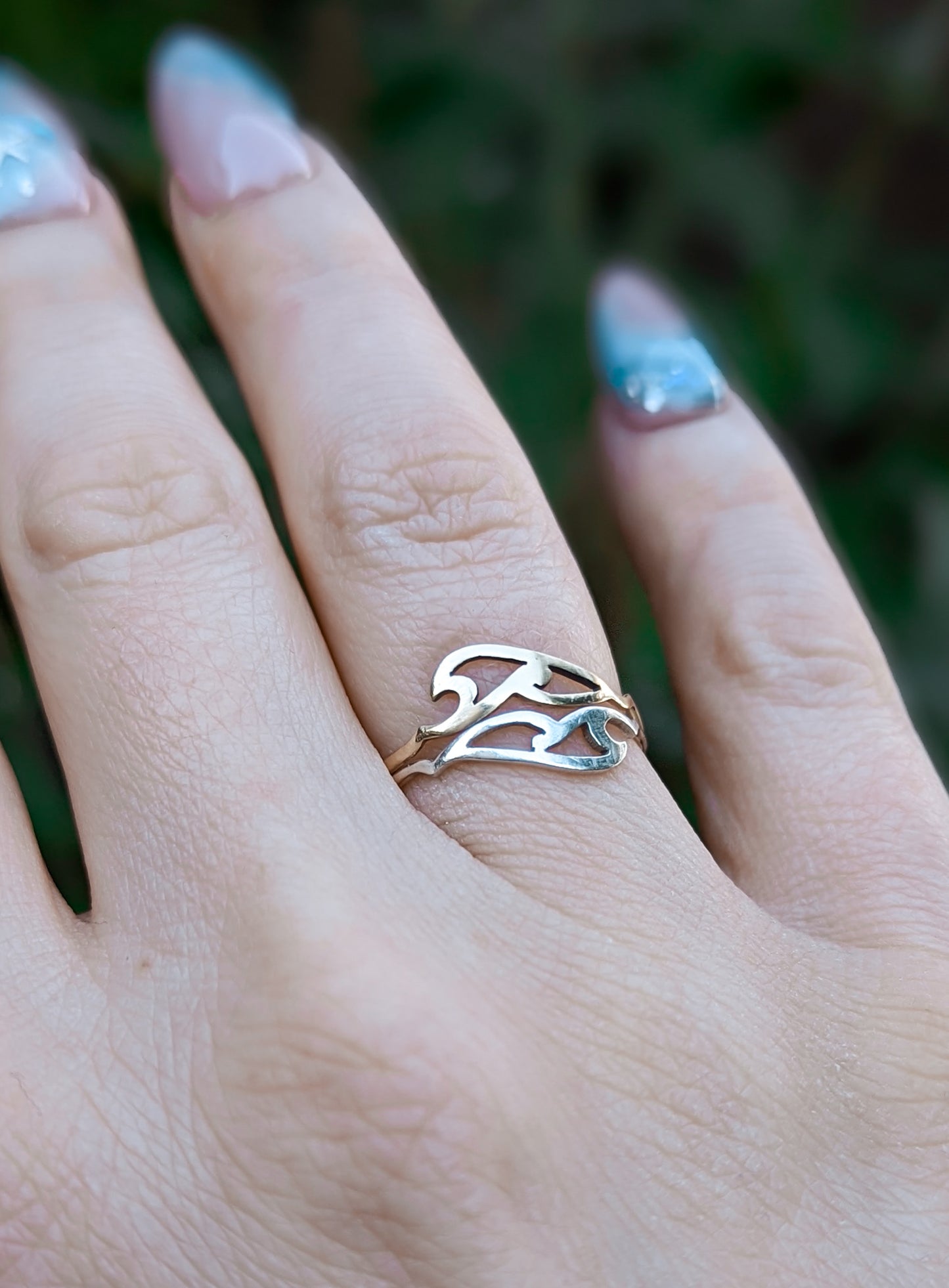 Ngaru iti 🌊 Little wave ring ~ in silver or gold