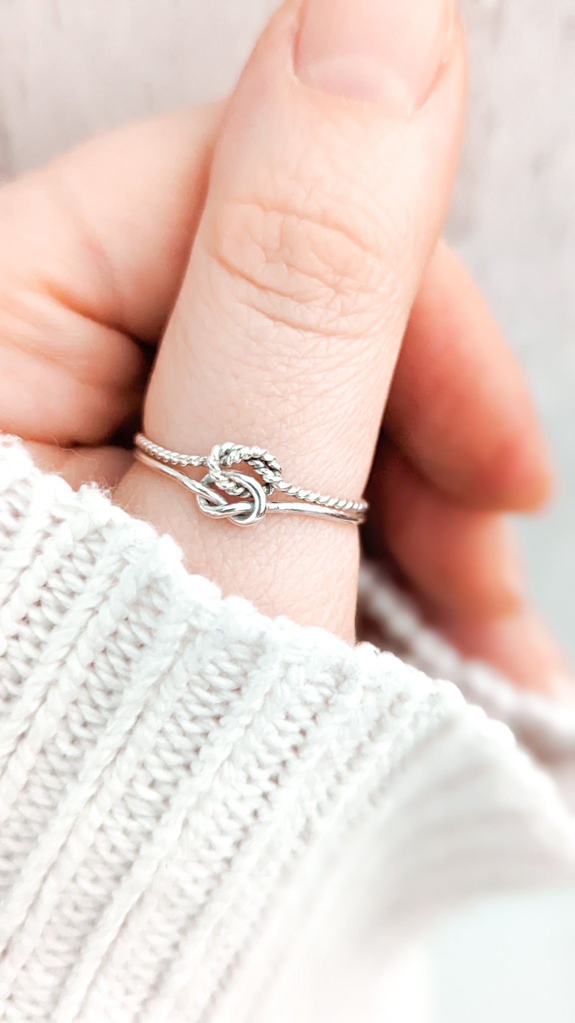 Sterling Silver celtic knot rope ring
