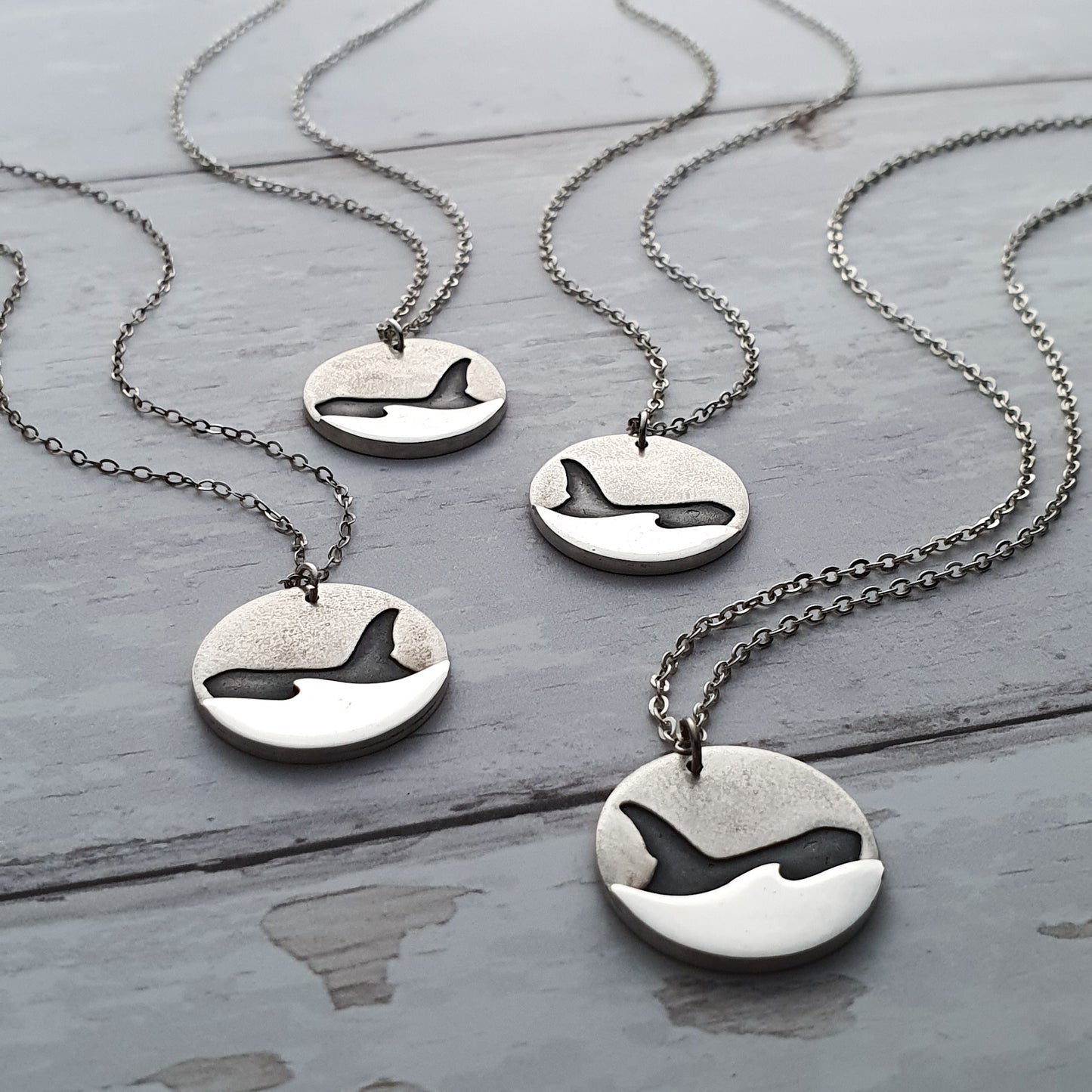 Sterling Silver killer whale necklaces