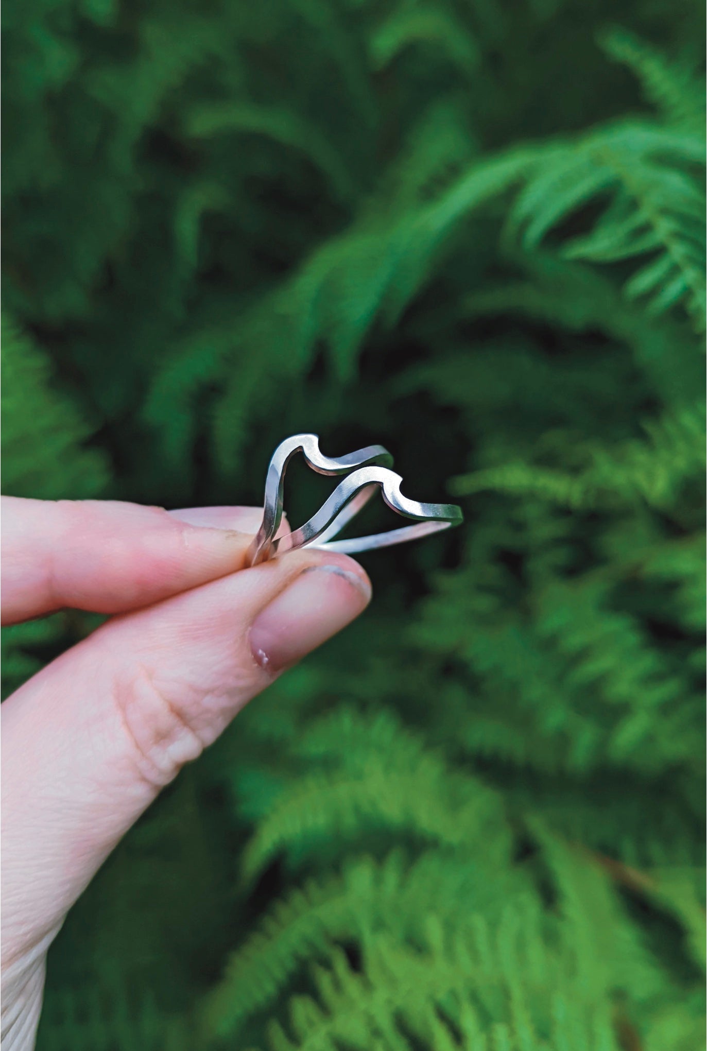 Smooth Seas | Stacking silver wave ring