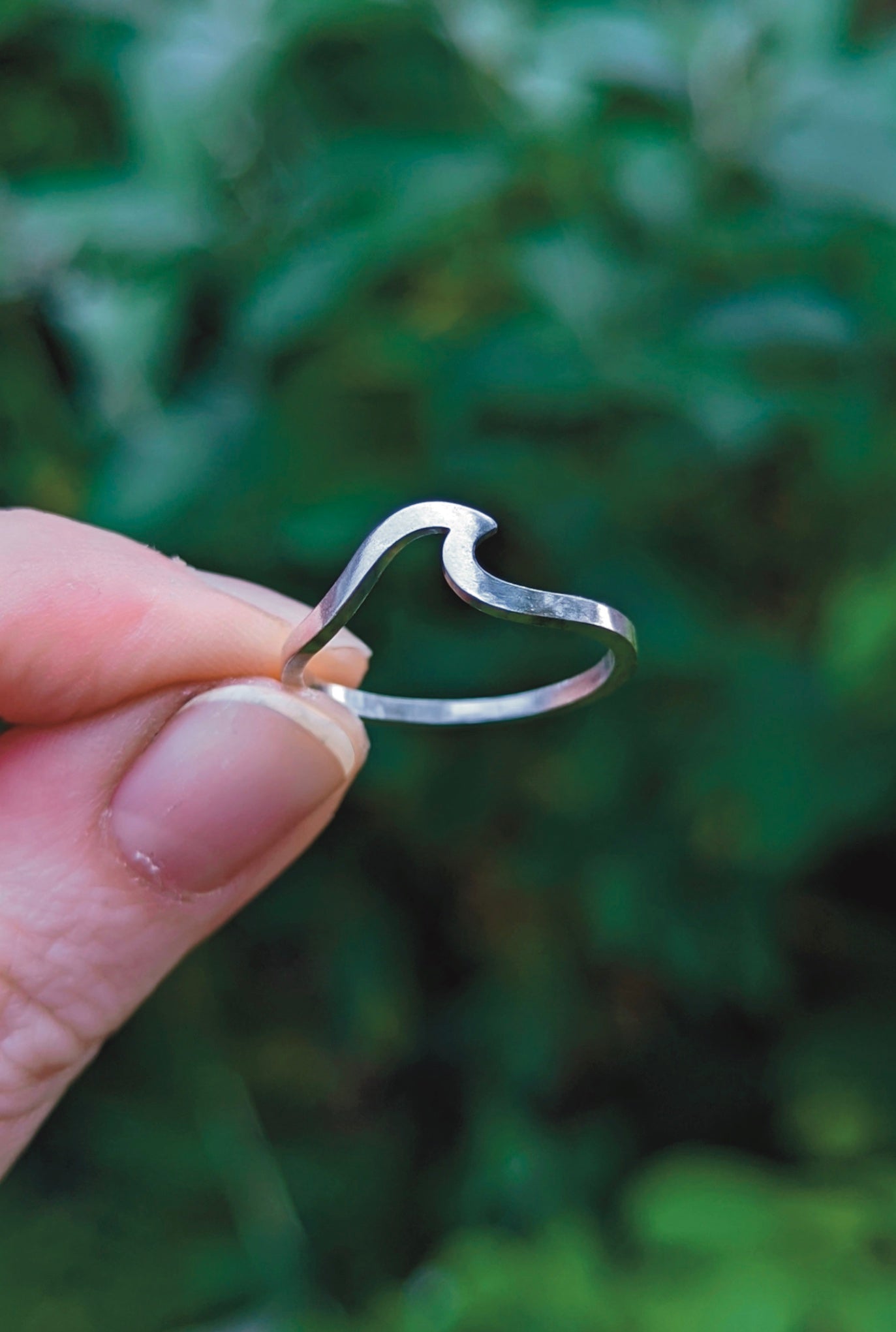 Smooth Seas | Stacking silver wave ring